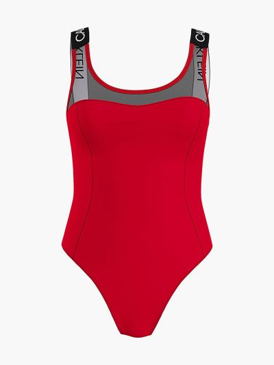 Calvin Klein Fürdőruha HU777052 | Calvin Klein CK Curve Plus Size Scoop Neck Női Fürdőruha Piros